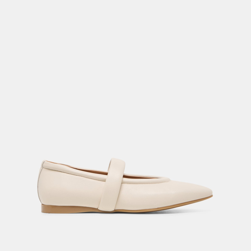FERA BALLET FLATS OFF WHITE LEATHER 1