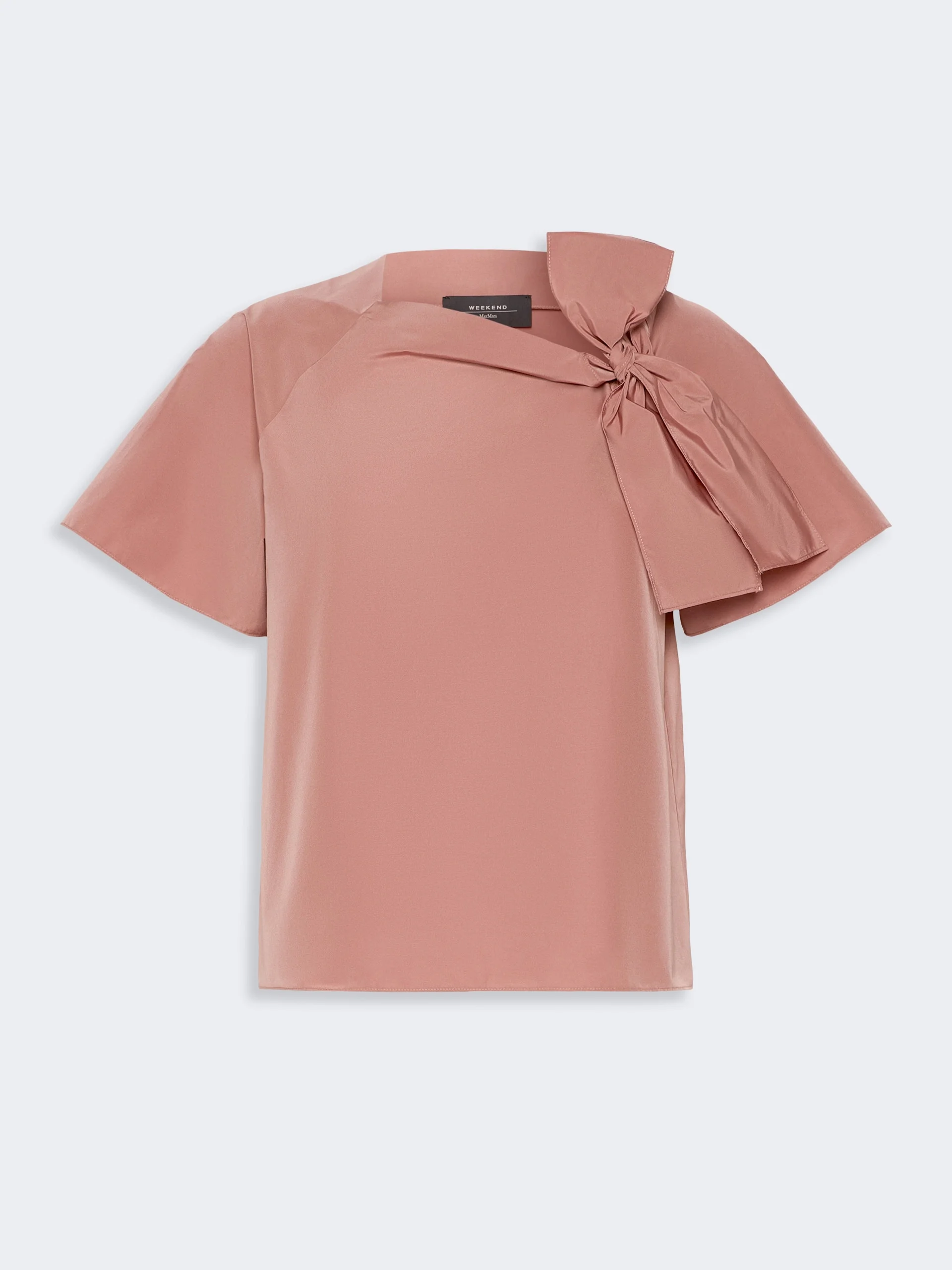 RECENTE Cotton-blend taffeta blouse - TERRA COTTA - 1