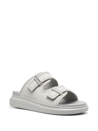 Alexander McQueen embossed logo slides outlook