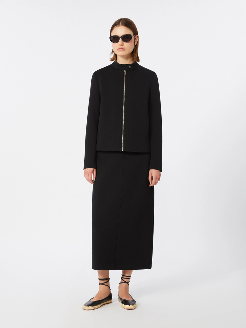 'S Max Mara CASTA Scuba jersey biker jacket - BLACK outlook