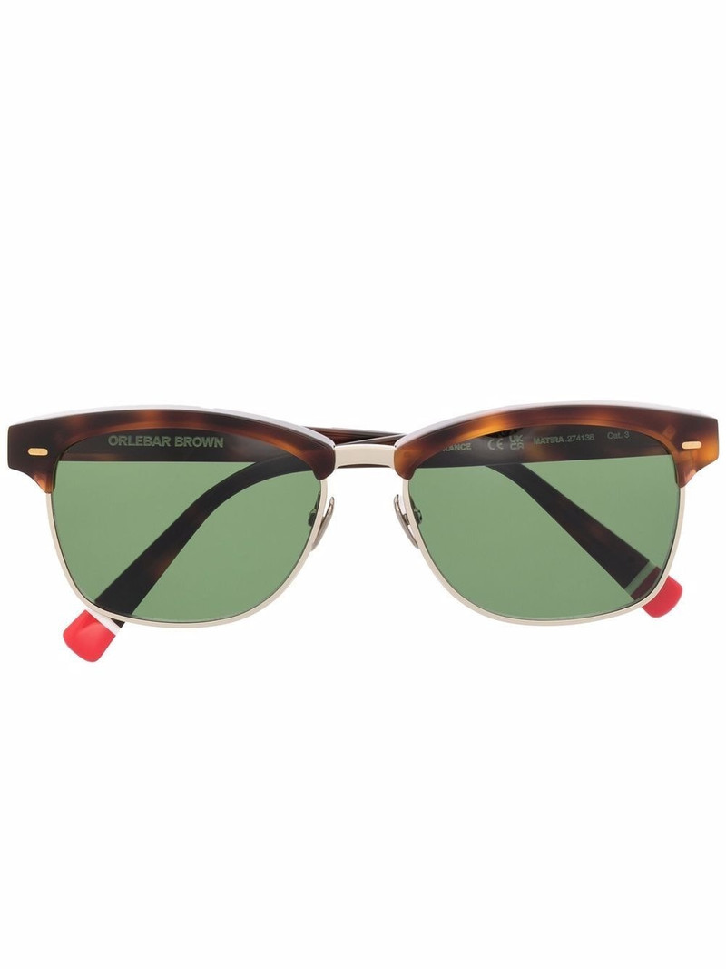 tortoiseshell rectangle frame sunglasses 1
