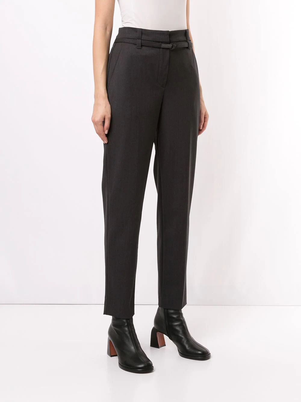 belted waist trousers - 3