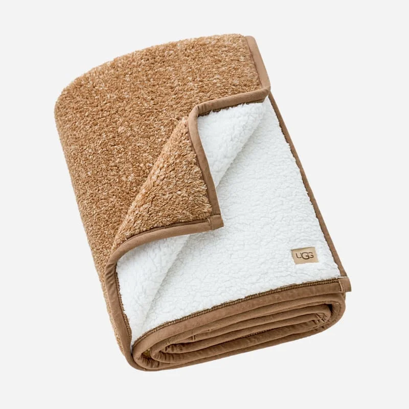 Classic UGG®fluff Throw 50" x 70" Polyester Blankets in Sandalwood - 1