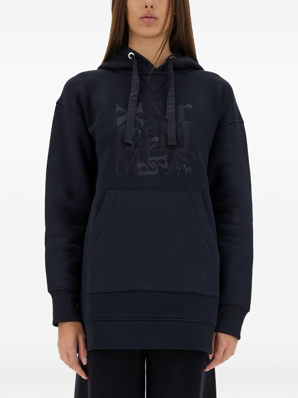 logo-embroidered hoodie - 1