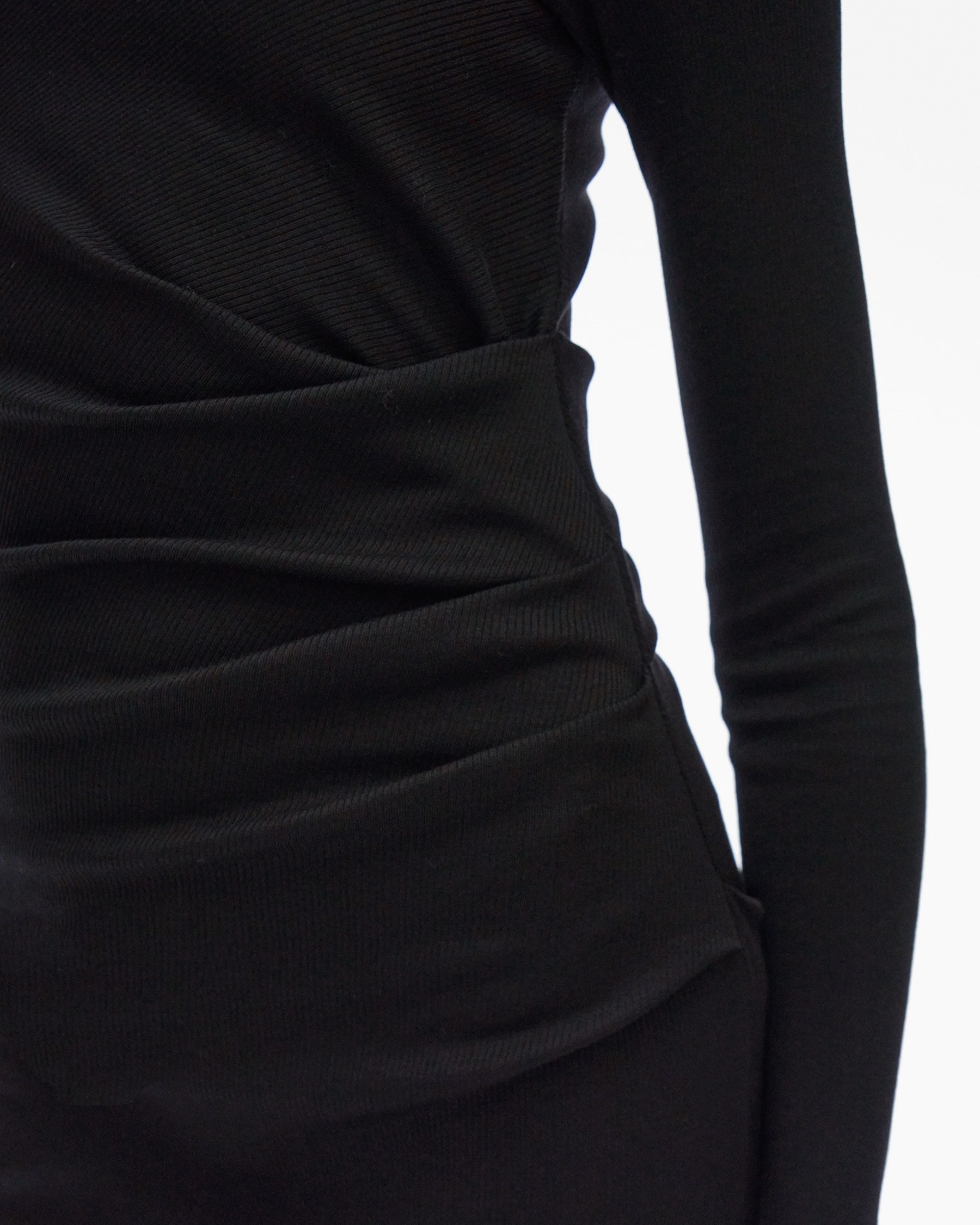 RIB ASYMMETRIC DRESS - 6