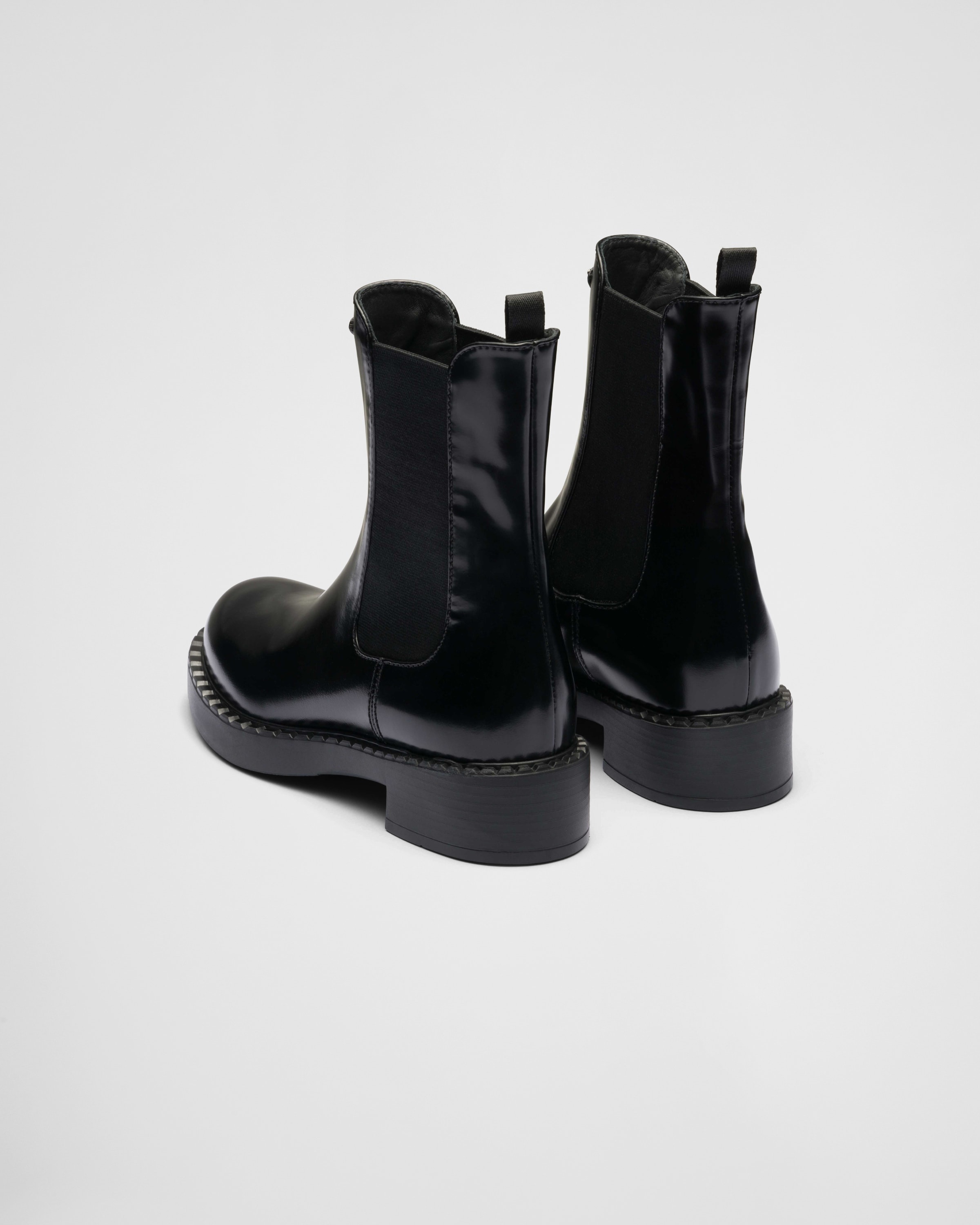 Brushed leather booties - 5