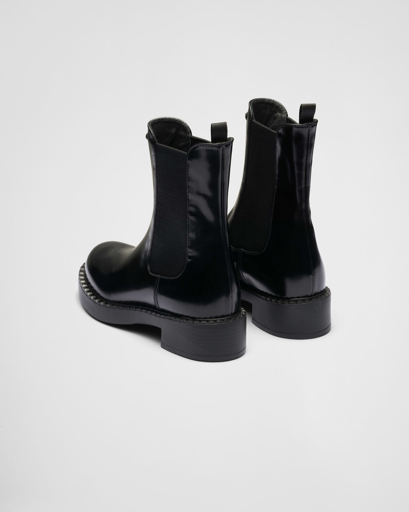 Brushed leather booties 5