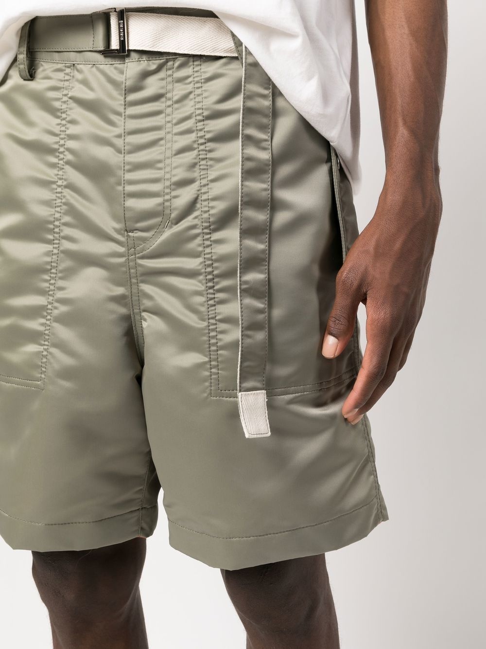 belted-waist detail shorts - 5