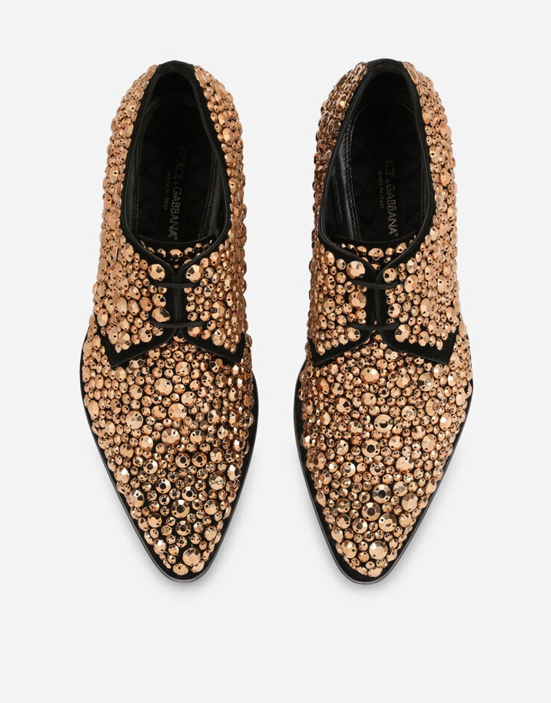 Derby in suede with all around embroidery 4