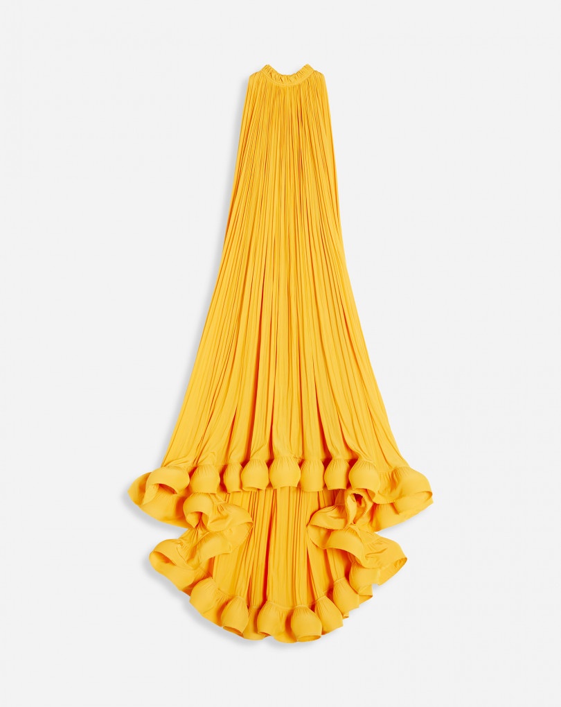 LONG CHARMEUSE TRIBUTE DRESS - 1