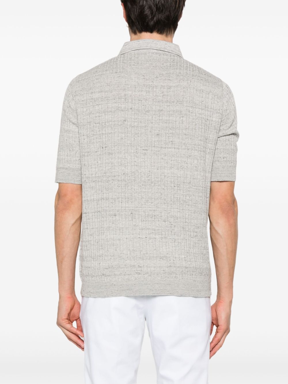 mélange polo shirt - 3