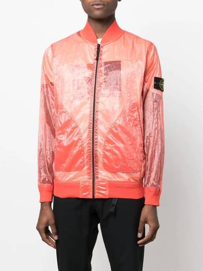 Stone Island logo-patch bomber jacket outlook