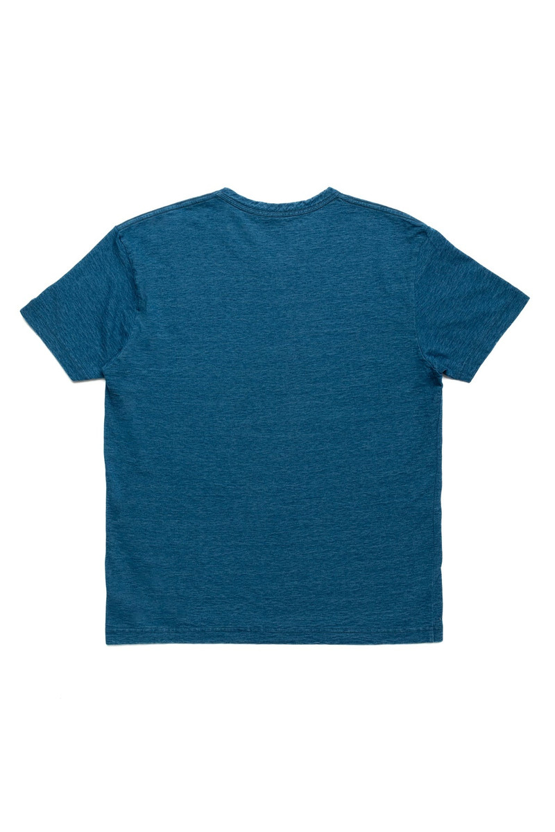 Pure Blue Japan Indigo Jersey Crew Neck T-shirt - Greencast Indigo outlook