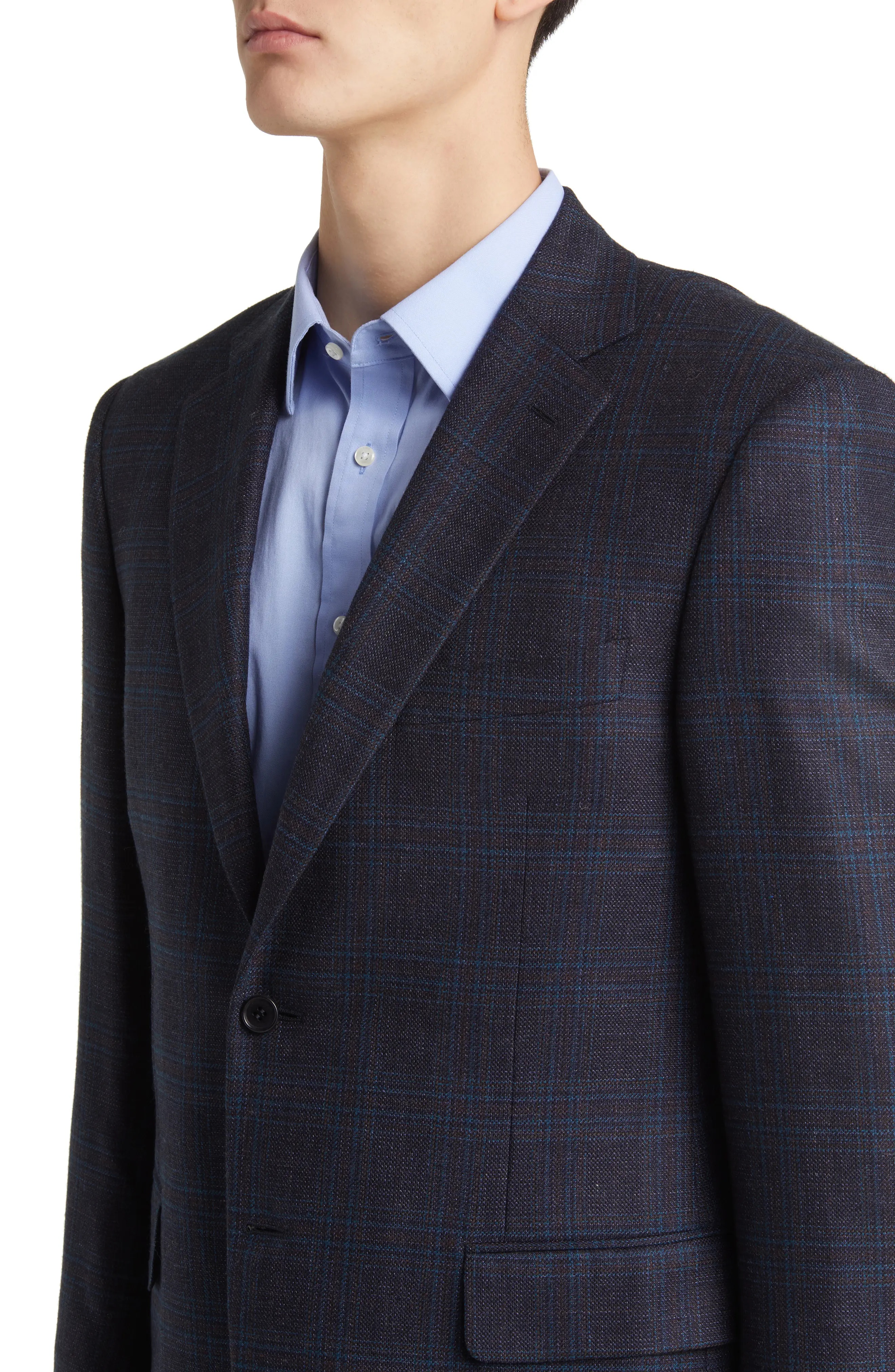 Siena Regular Fit Plaid Silk & Wool Sport Coat - 4