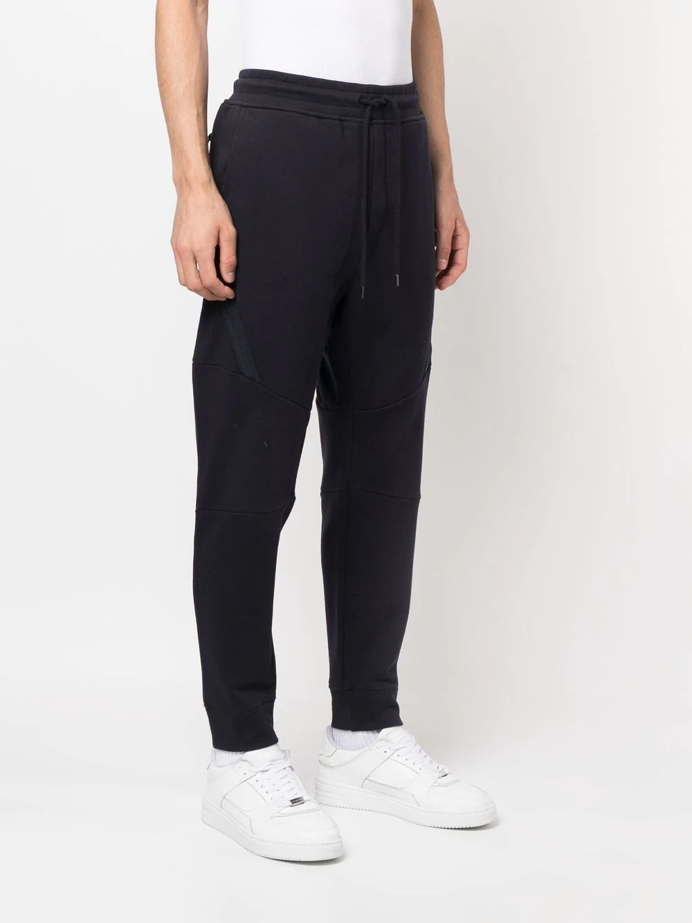 drawstring cotton track pants - 3