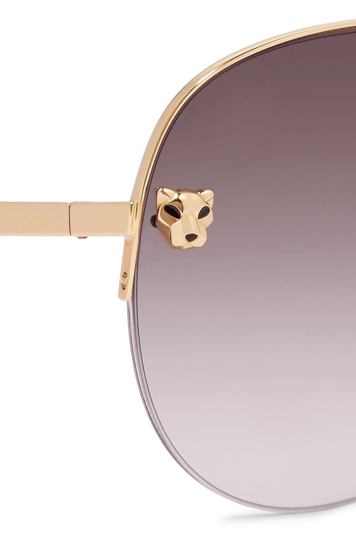 Panthère aviator-style gold-plated sunglasses - 4