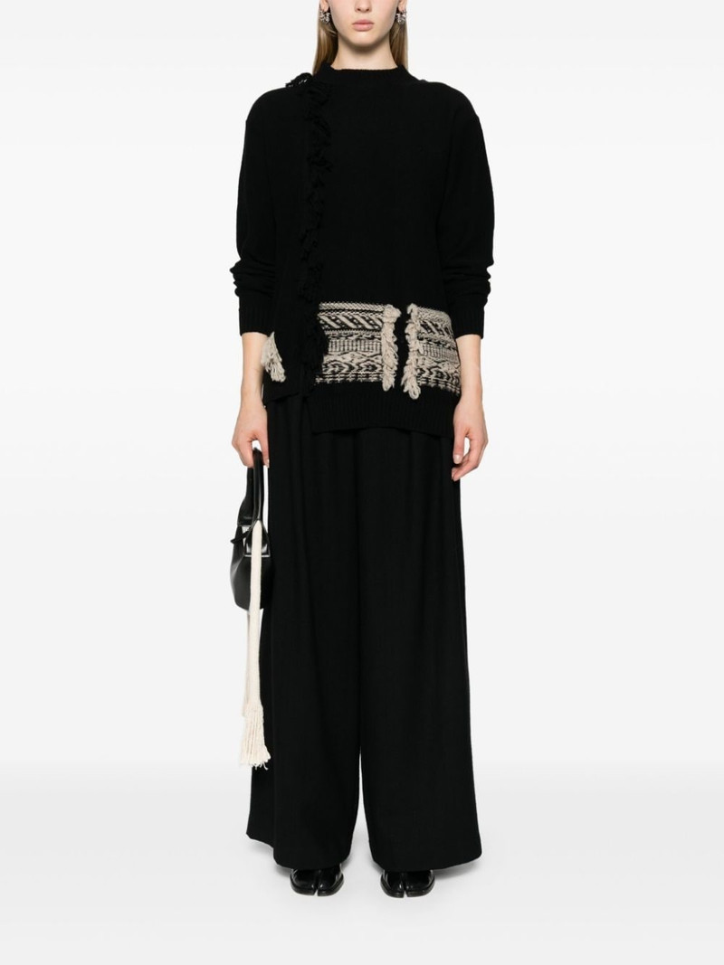 Y's fringed asymmetric jumper outlook