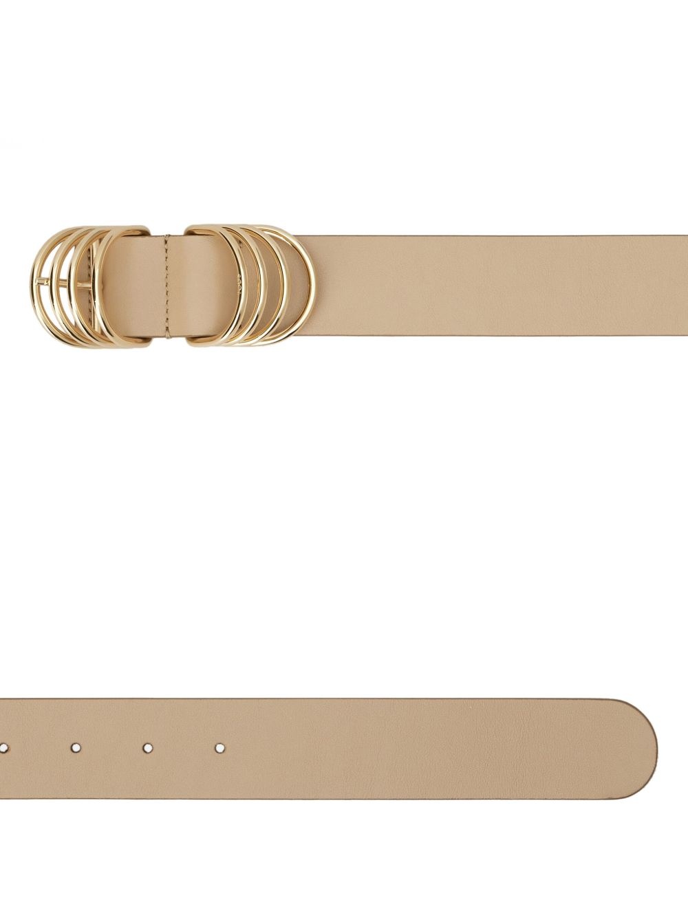 ring-buckle leather belt - 2