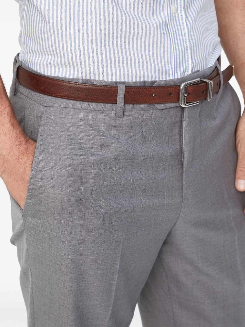 tapered-leg tailored trousers - 5