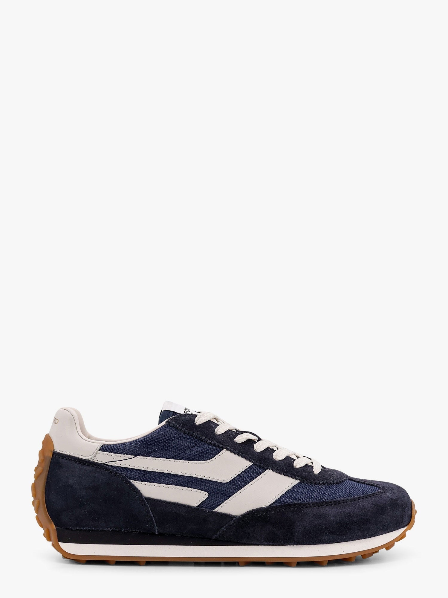 Low-top suede and mesh sneakers - 1