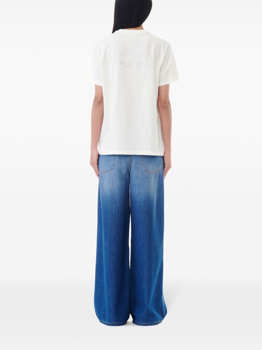 logo-embellished cotton T-shirt - 4