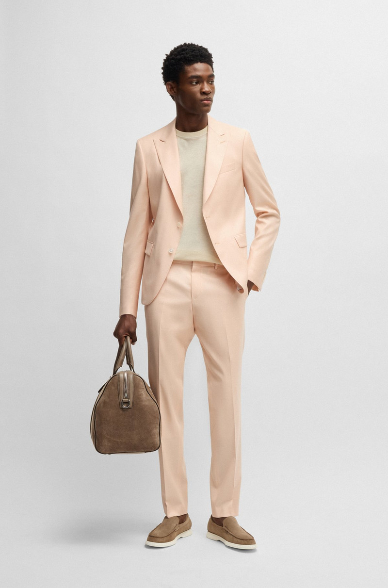 BOSS LINEN-BLEND SWEATSHIRT WITH TIPPING outlook