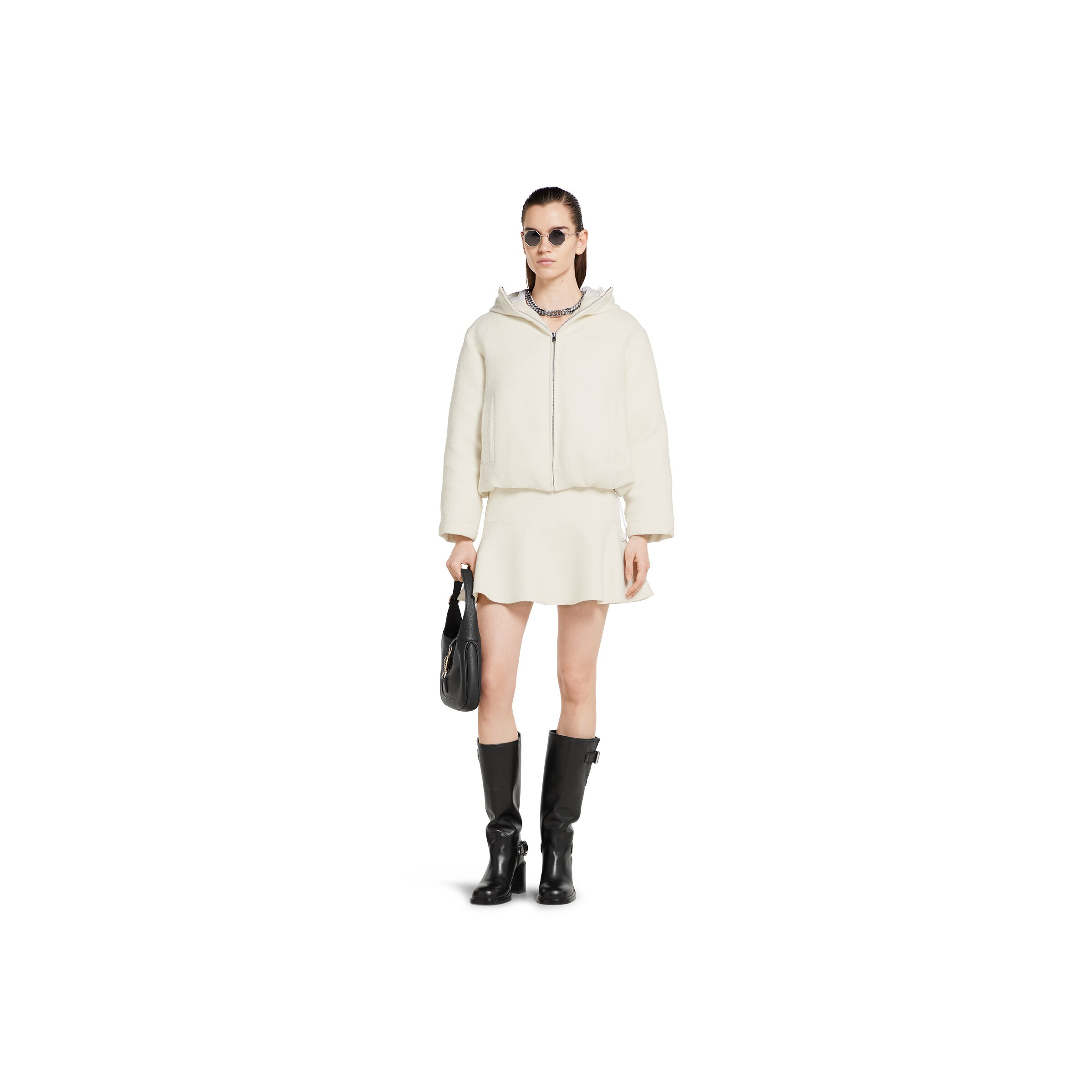 Wool bouclé mini skirt - 2