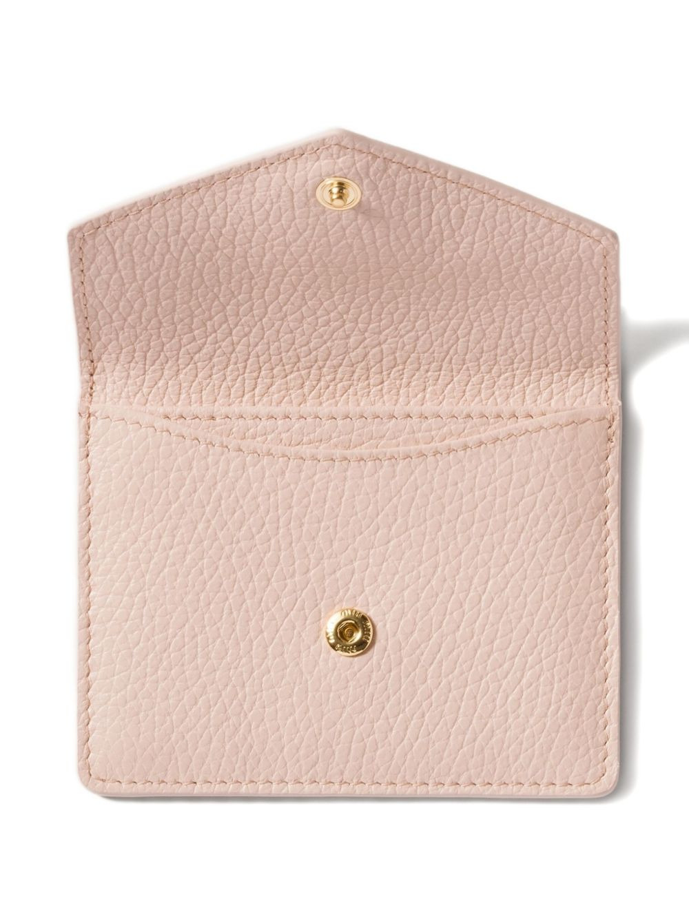 logo-plaque leather card holder - 4