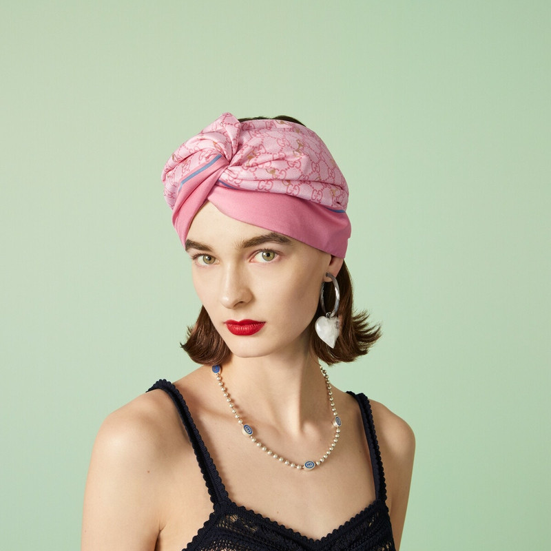 GG print with Horsebit silk headband 3