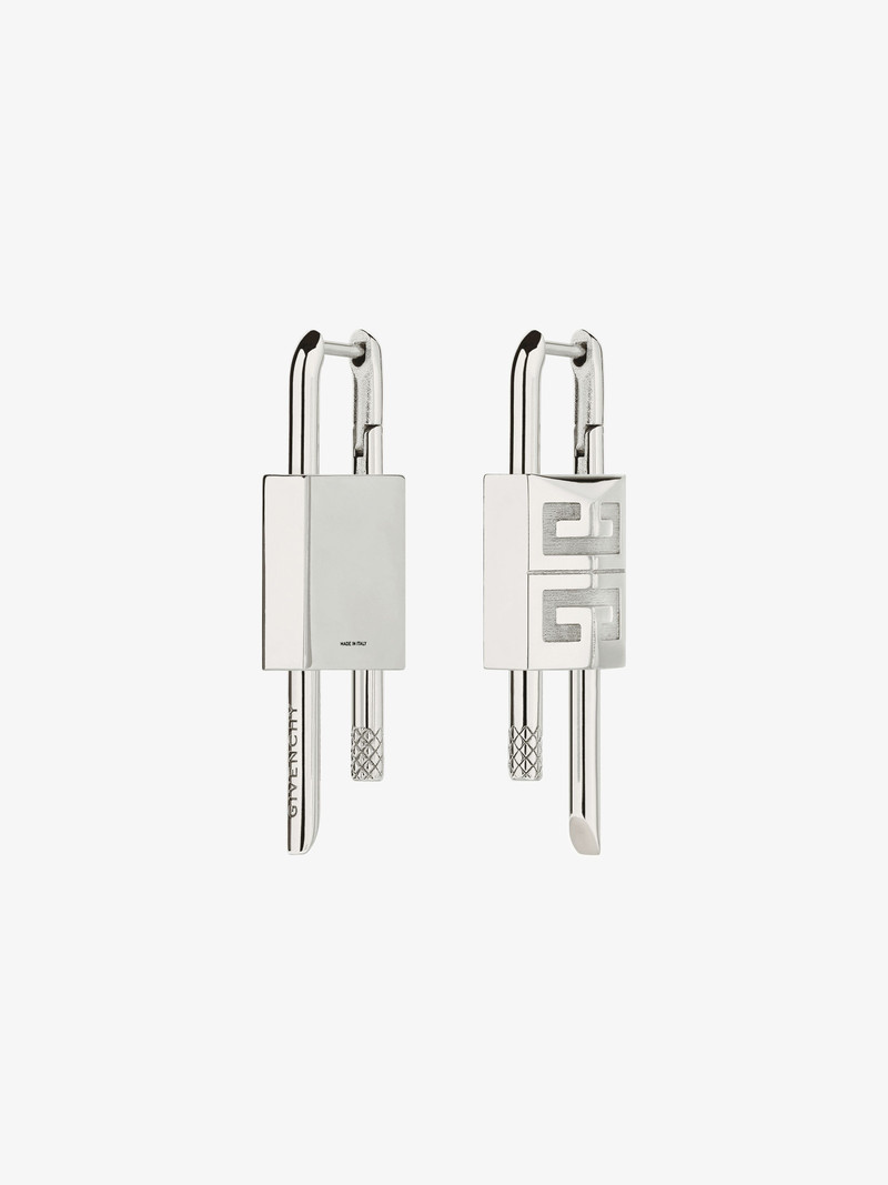 LOCK EARRINGS IN METAL 3