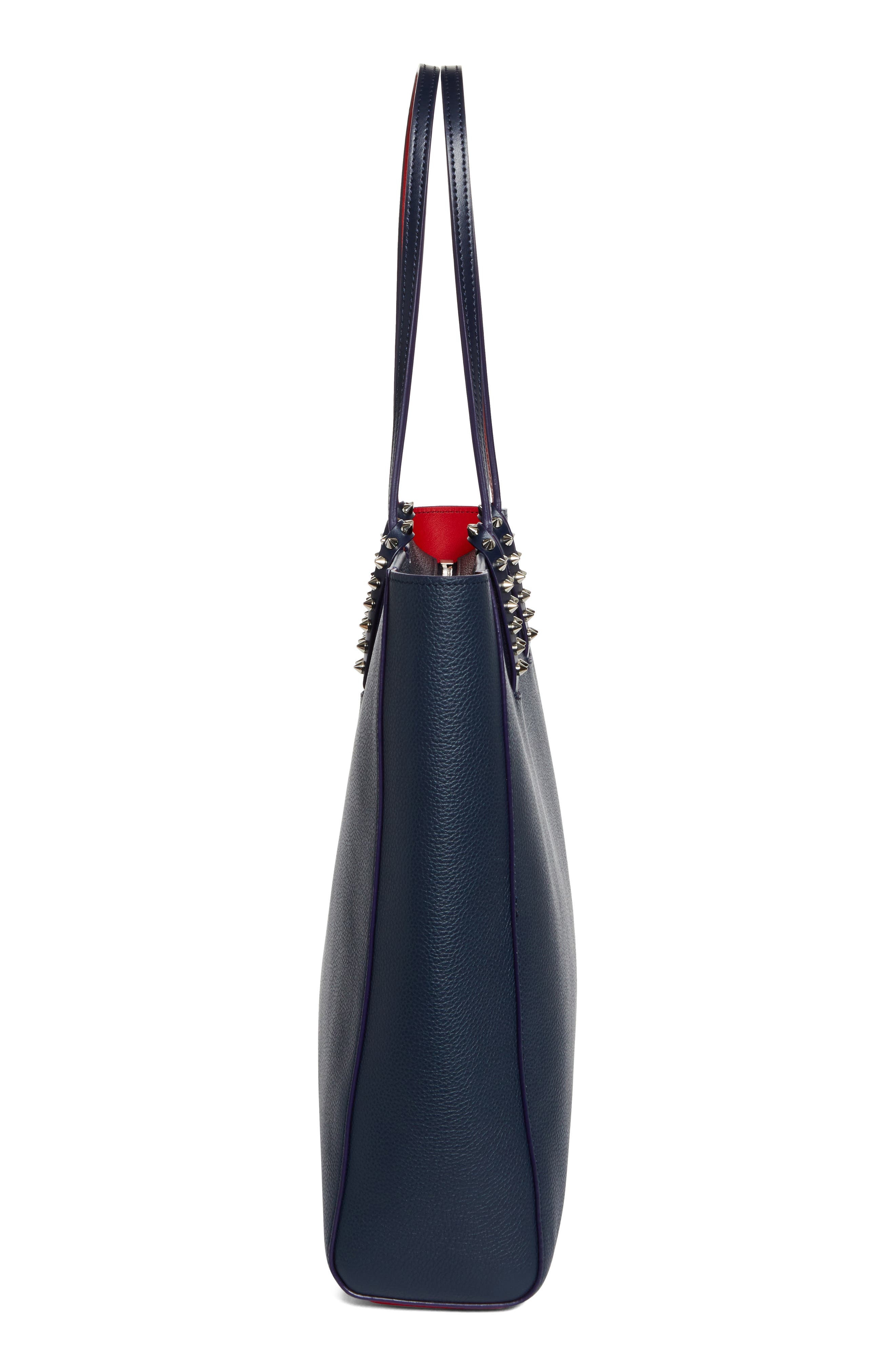 Christian Louboutin Cabata Soft Calfskin Leather Tote Bag in Zaffiro/Silver at Nordstrom - 6