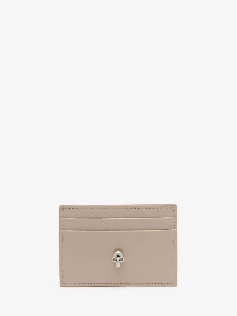 Women's Skull Card Holder in Camel - 1