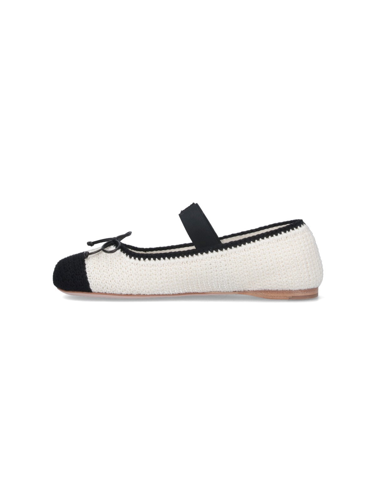 CROCHET KNIT BALLET FLATS - 3