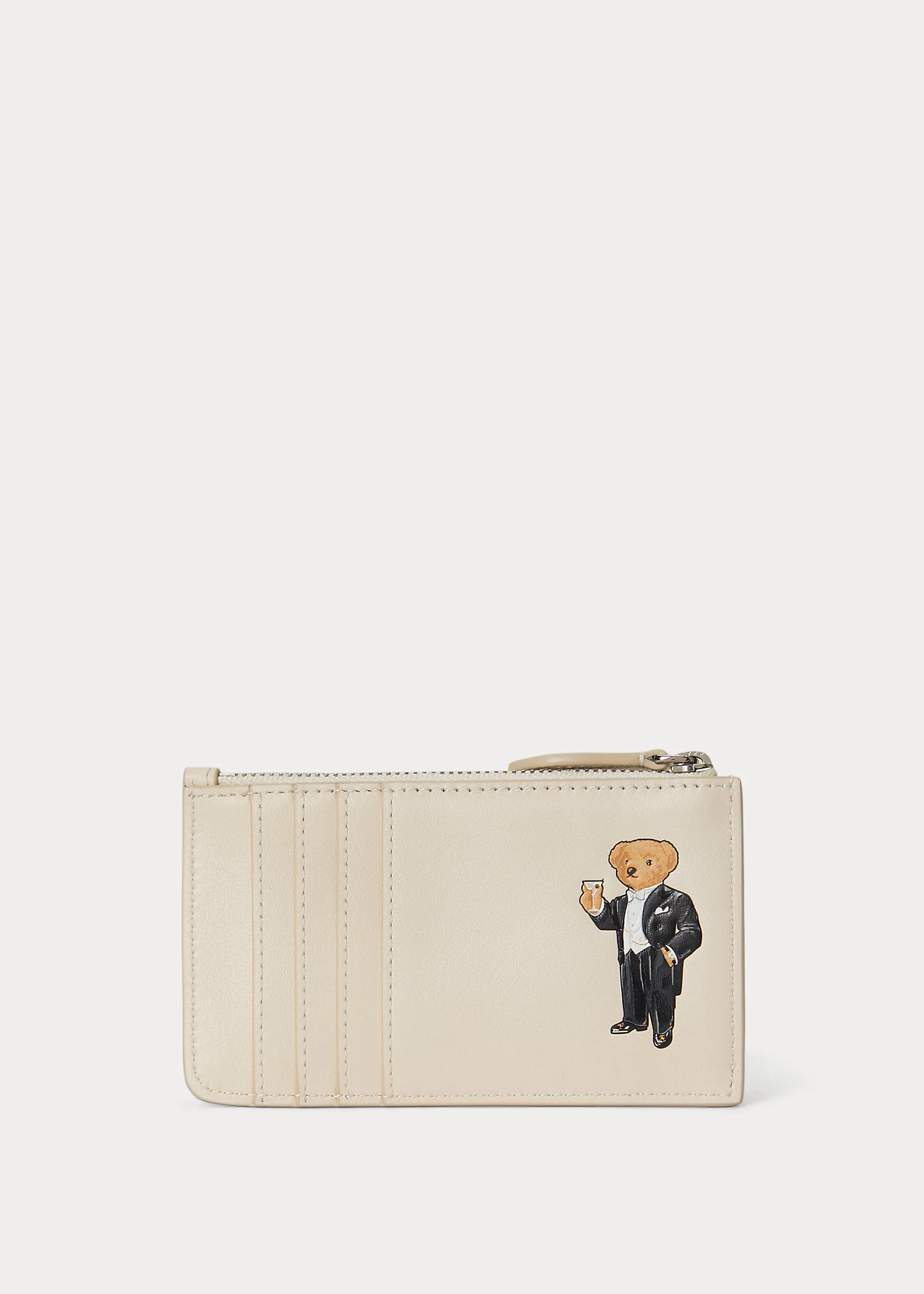 Polo Bear Leather Zip Card Case - 1