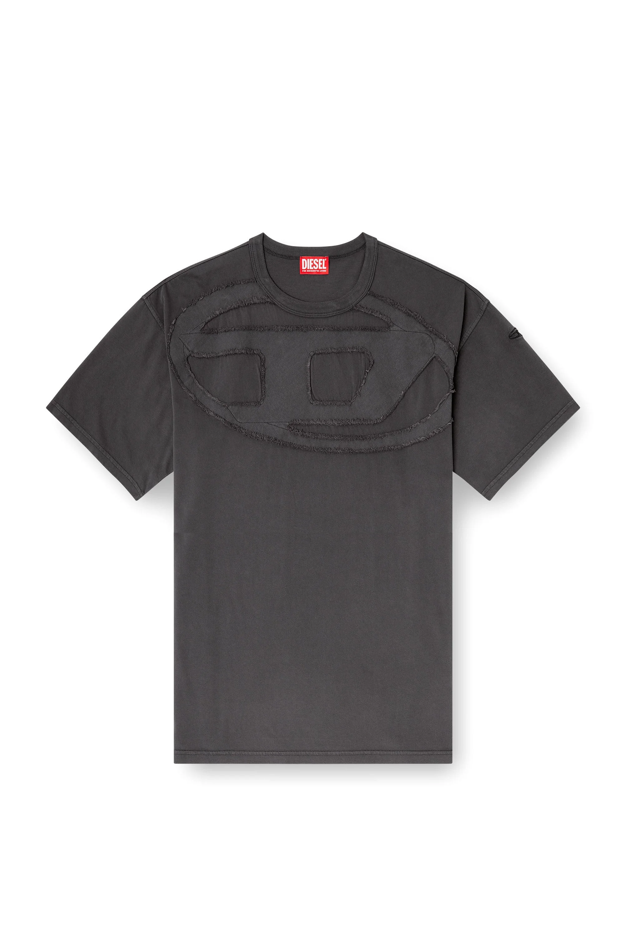 RELAXED COTTON T-SHIRT WITH OVAL D APPLIQUE - 1