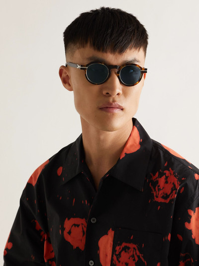 MATSUDA Round-Frame Tortoiseshell Acetate and Titanium Sunglasses outlook