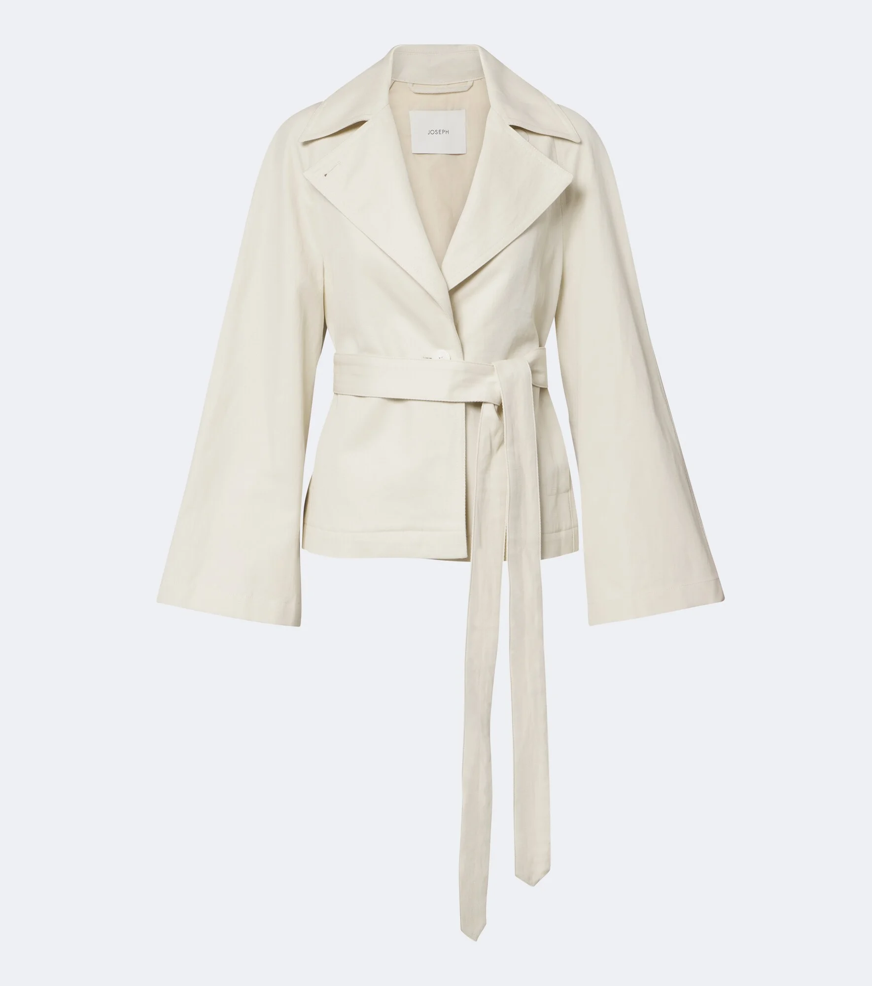 Leda belted cotton and linen twill jacket - 1