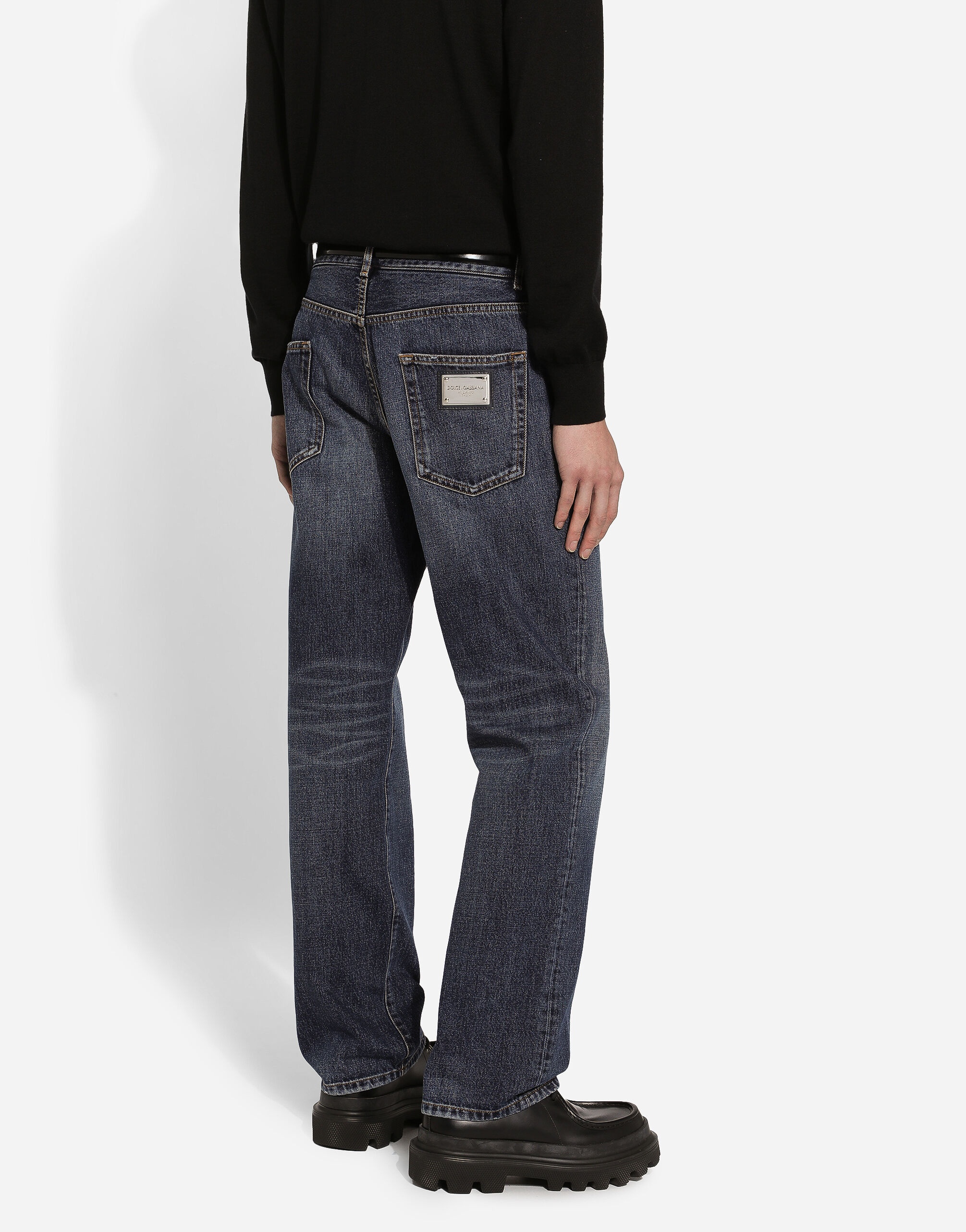 Classic blue denim jeans - 4