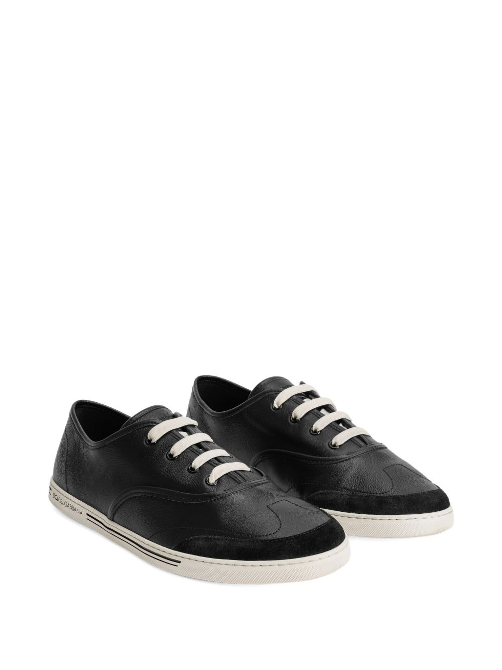 lace-up leather sneakers - 2