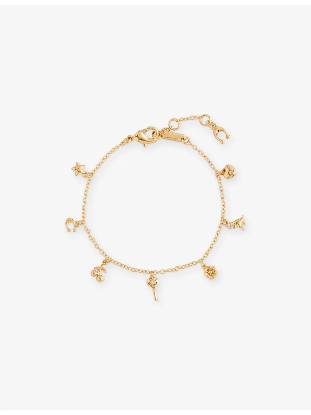Classic Mini Charm Brass Bracelet - 1