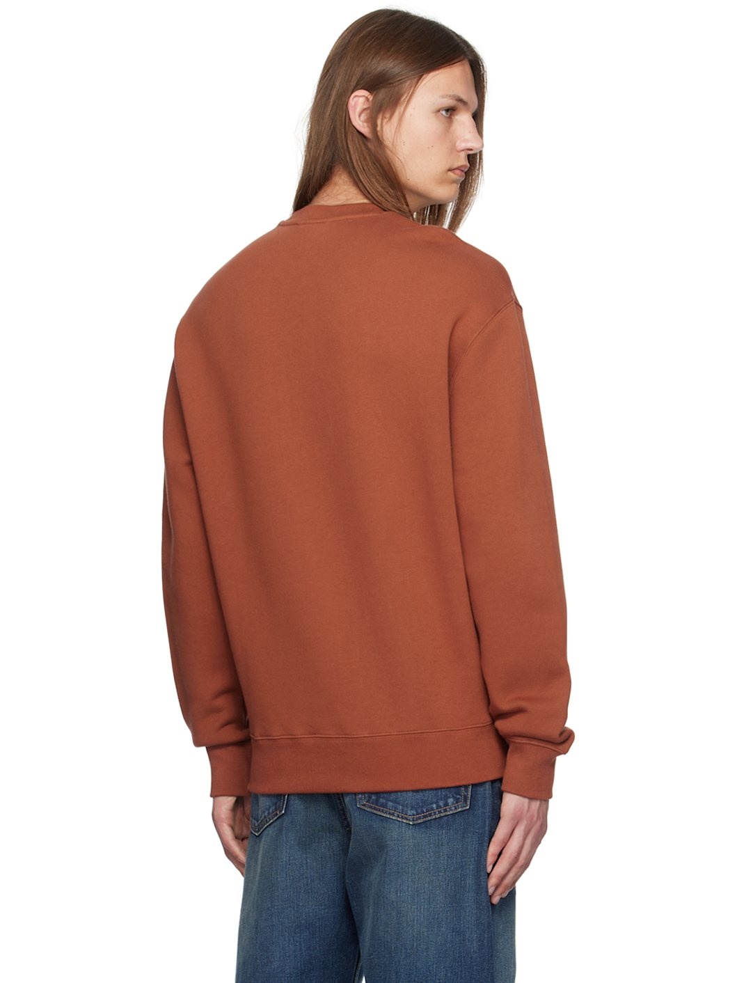 Brown 'Maison Kitsuné' Handwriting Gingham Sweatshirt - 3