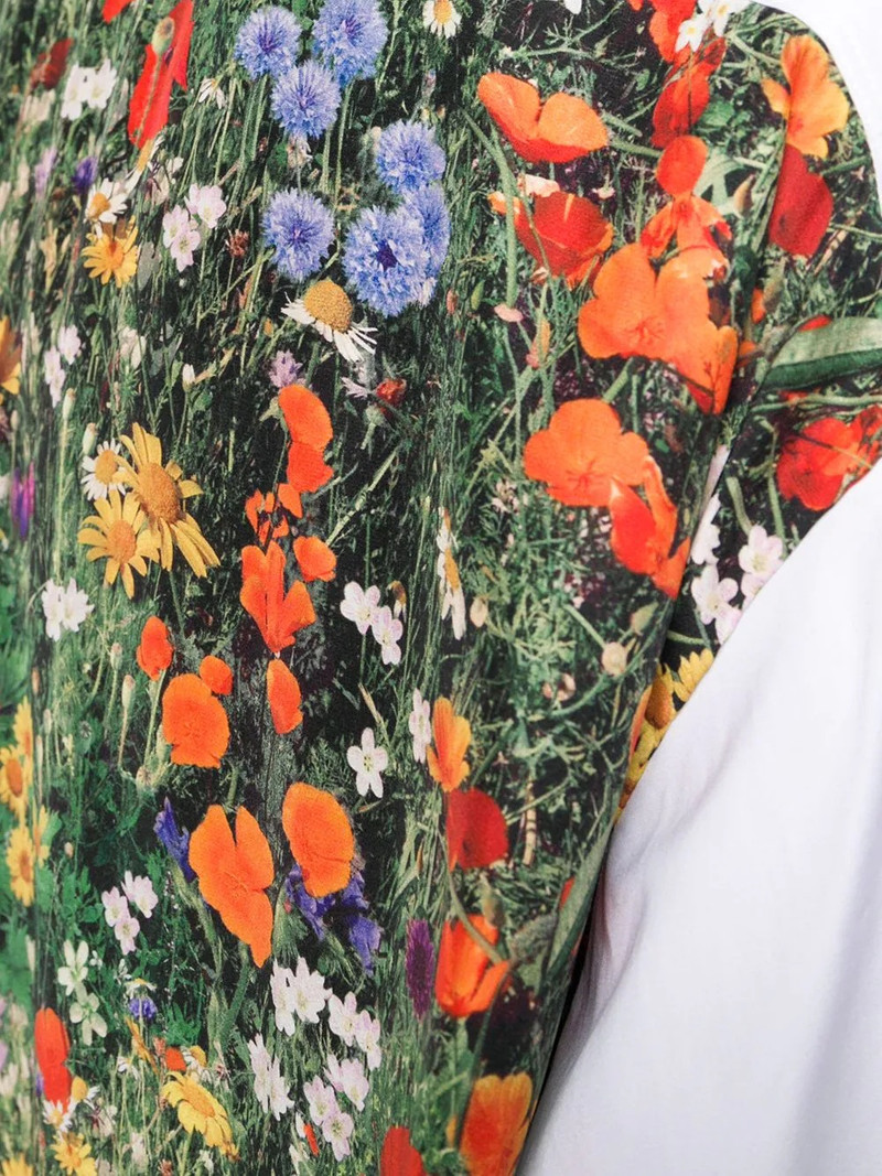 floral print long asymmetric shirt 5