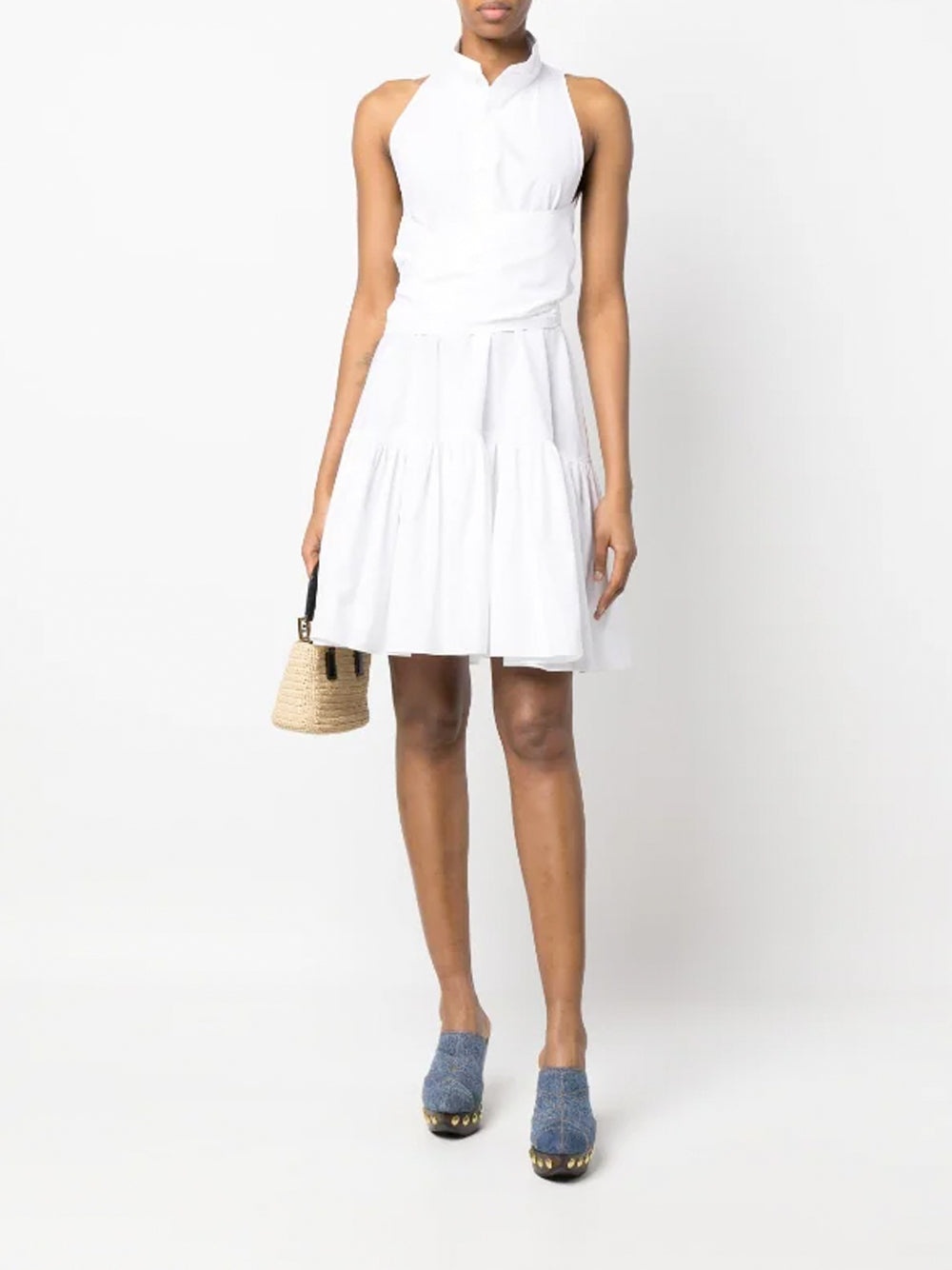ワンピース ALAIA COTTON CHEMISIER MINI DRESS Alaïa Poplin Tie-Waist Mini Dress | kirnazabete | REVERSIBLE