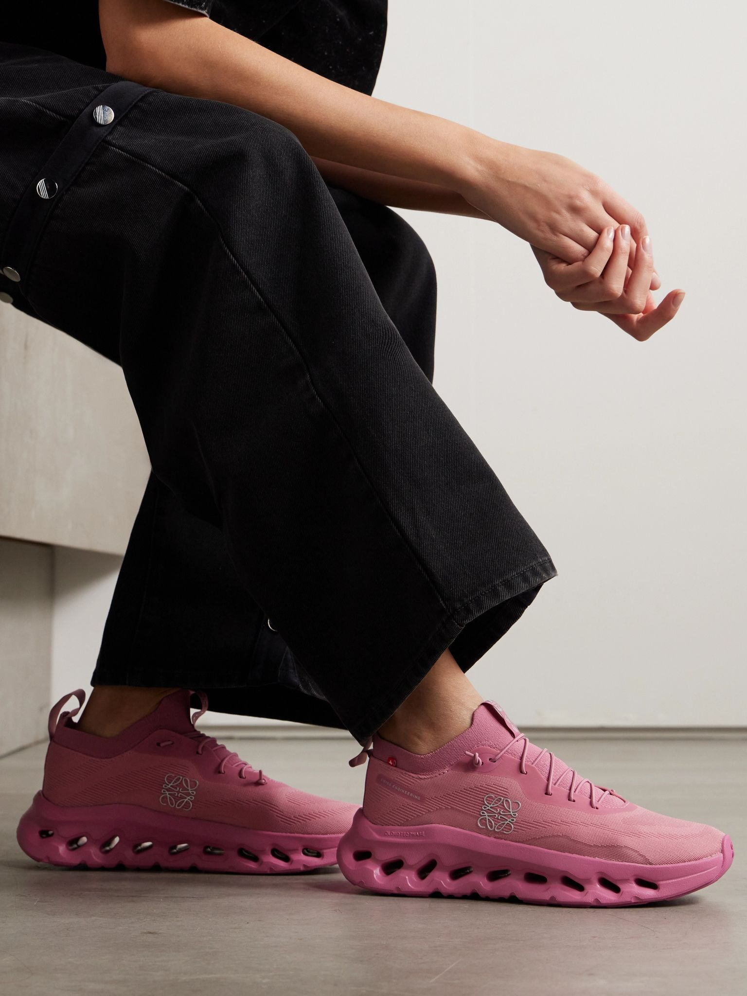 + ON Cloudtilt stretch recycled-knit sneakers Pink - 2