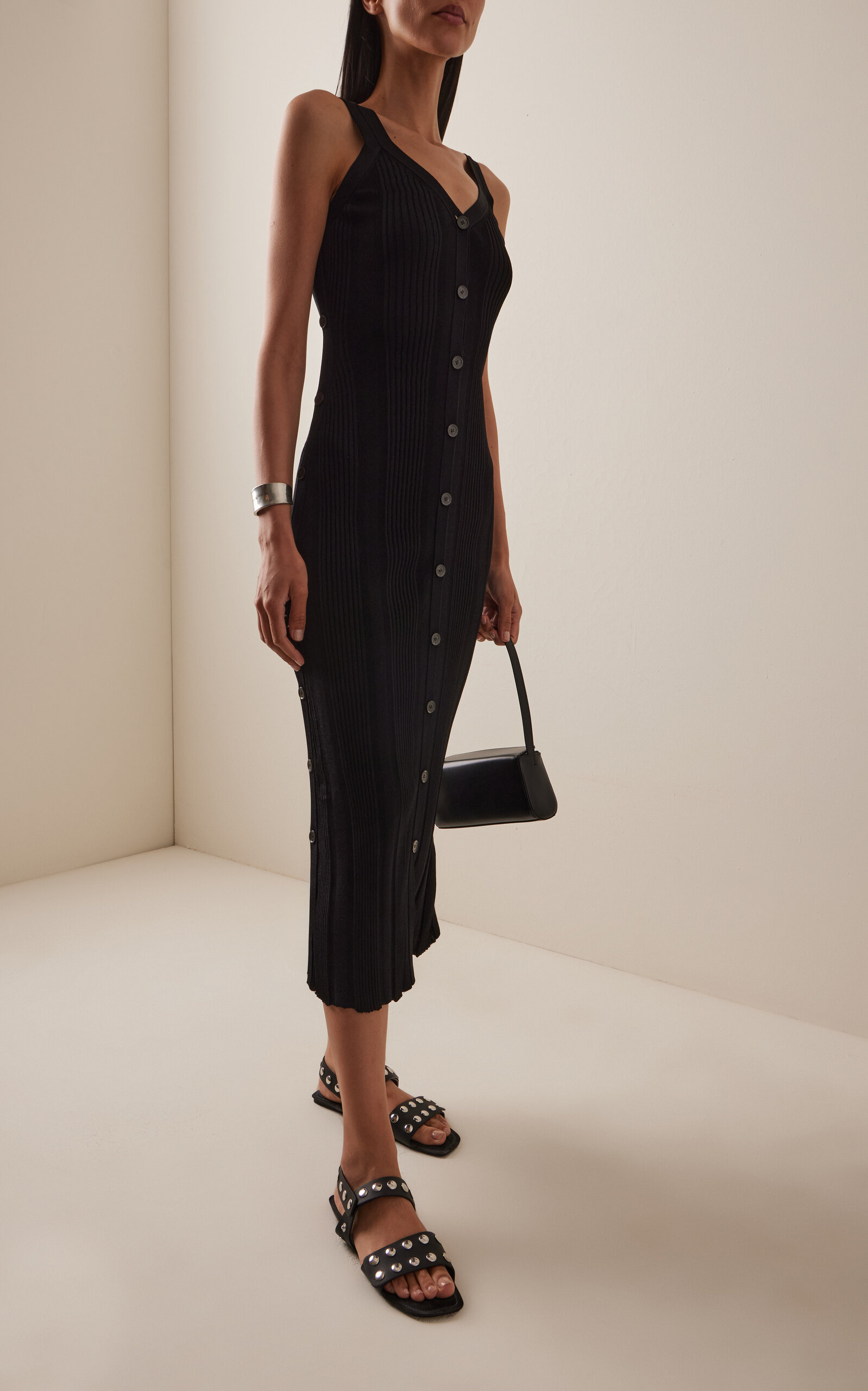 Ellis Dress in Column Rib black - 2