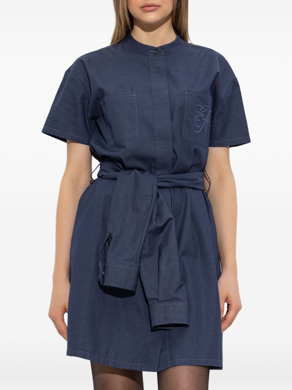 collared belted shirt dress - 3