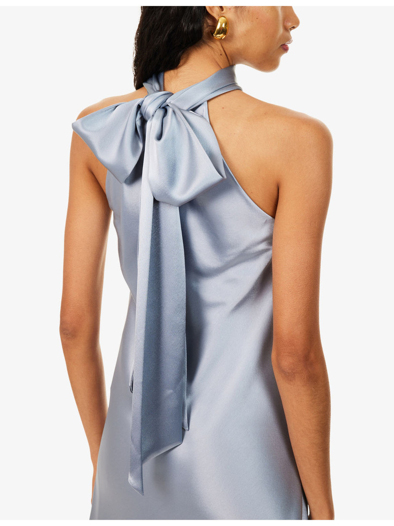 Sienna Halter-Neck Satin Mini Dress 5