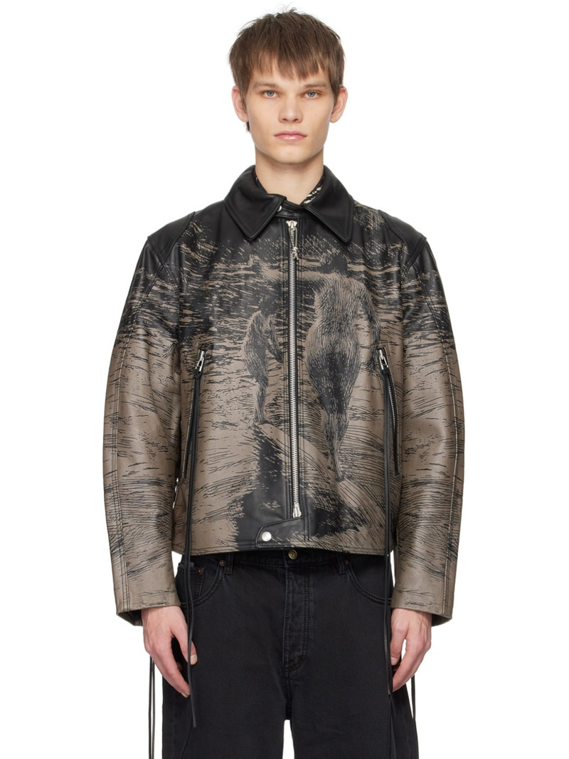 Black & Brown Dixon Leather Jacket 1