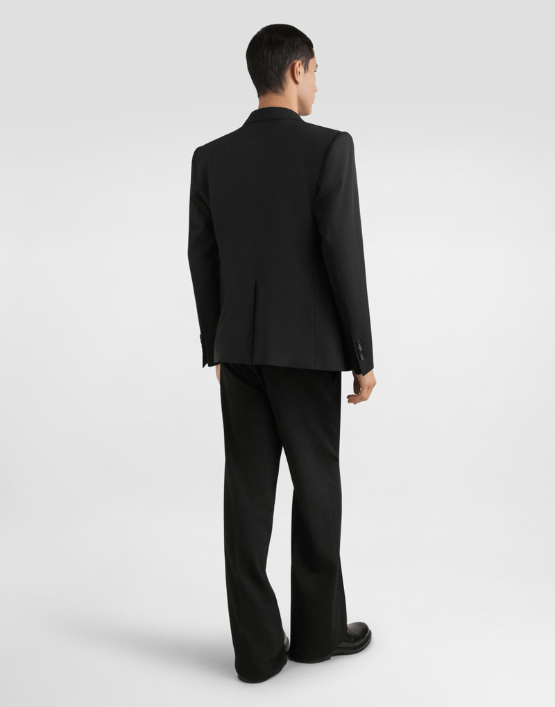 Double-breasted sicilia bistrecht wool canvas jacket 3