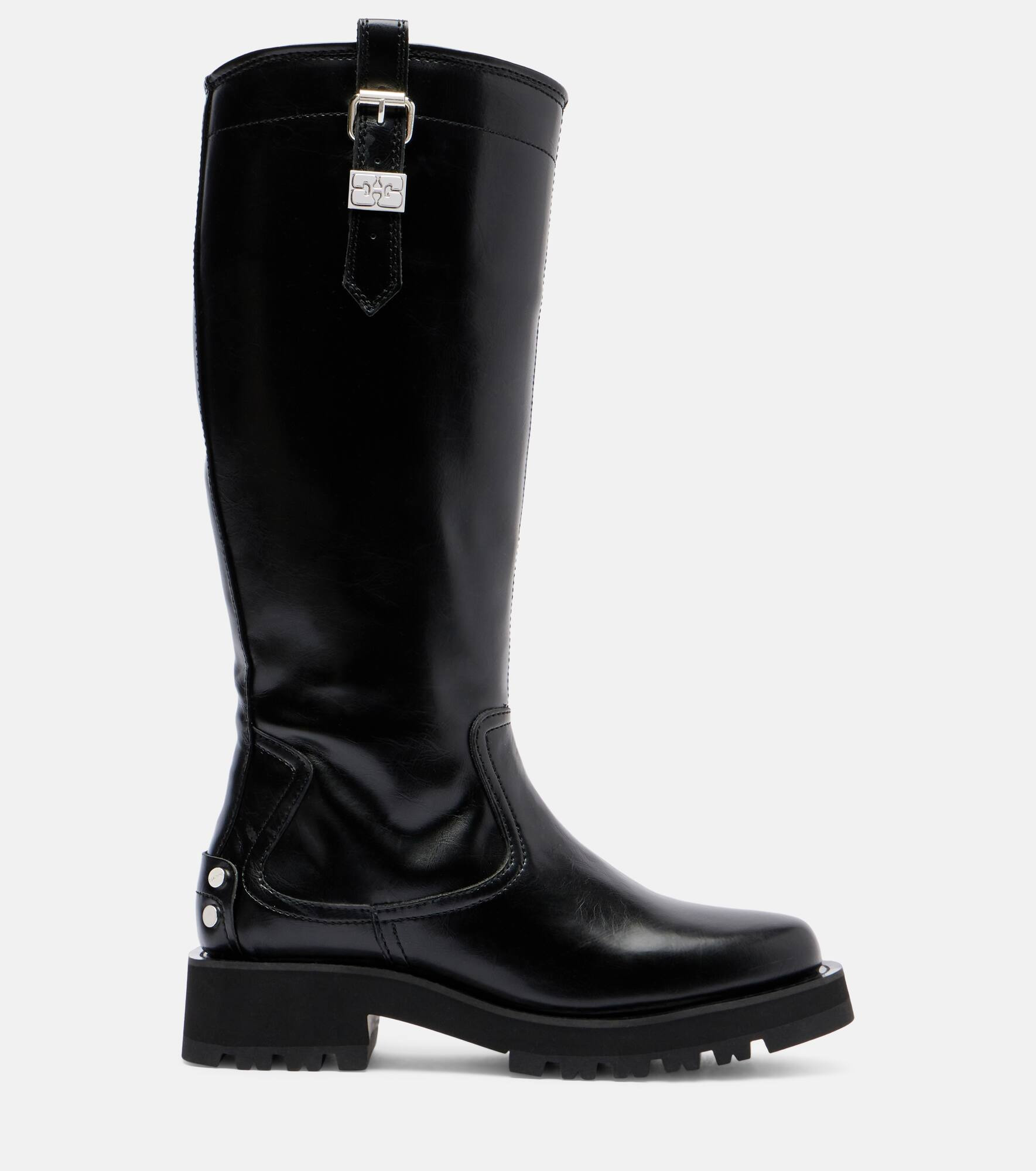 Studs knee-high boots - 4